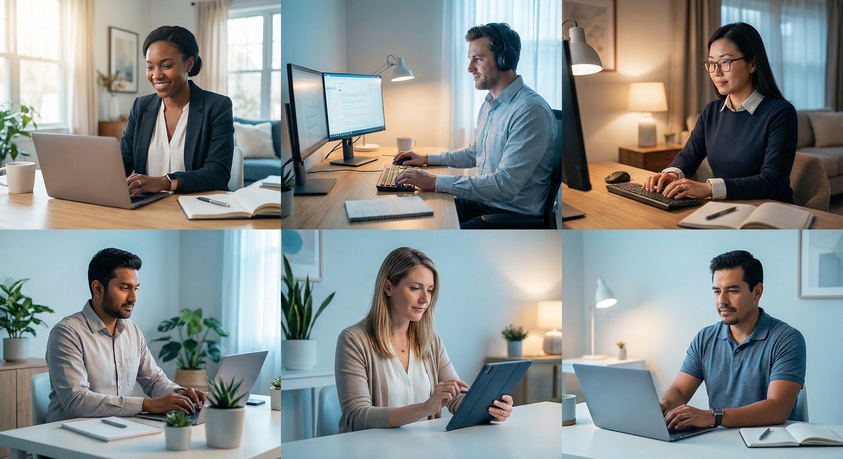 Dedicated human team members in a digital workspace